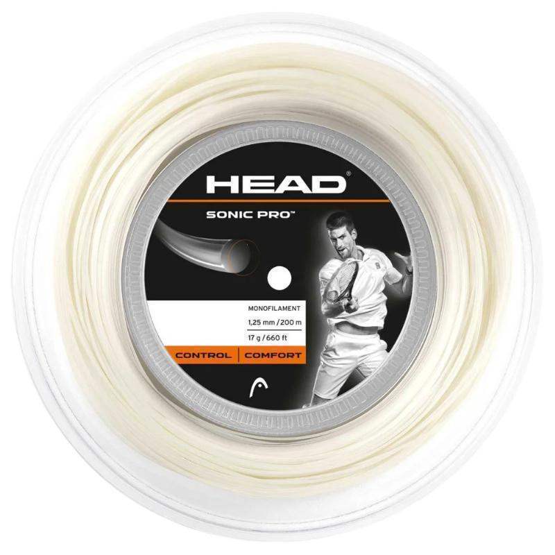 Bobina Cordaje 200m Head Sonic Pro 1,25mm Blanco