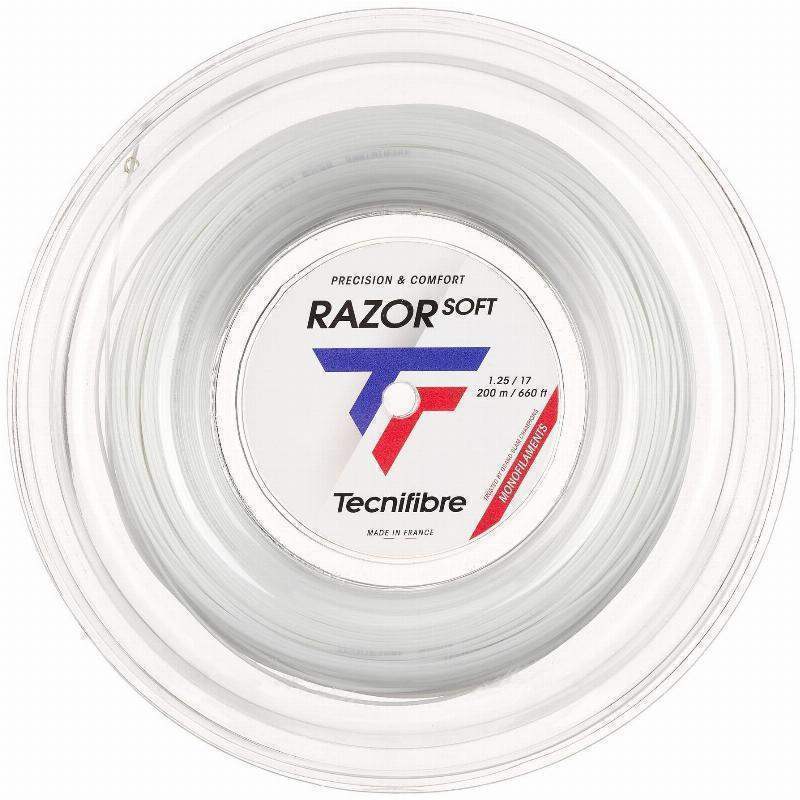 Bobina Cordaje 200m Tecnifibre Razor Soft 1,25mm Blanco