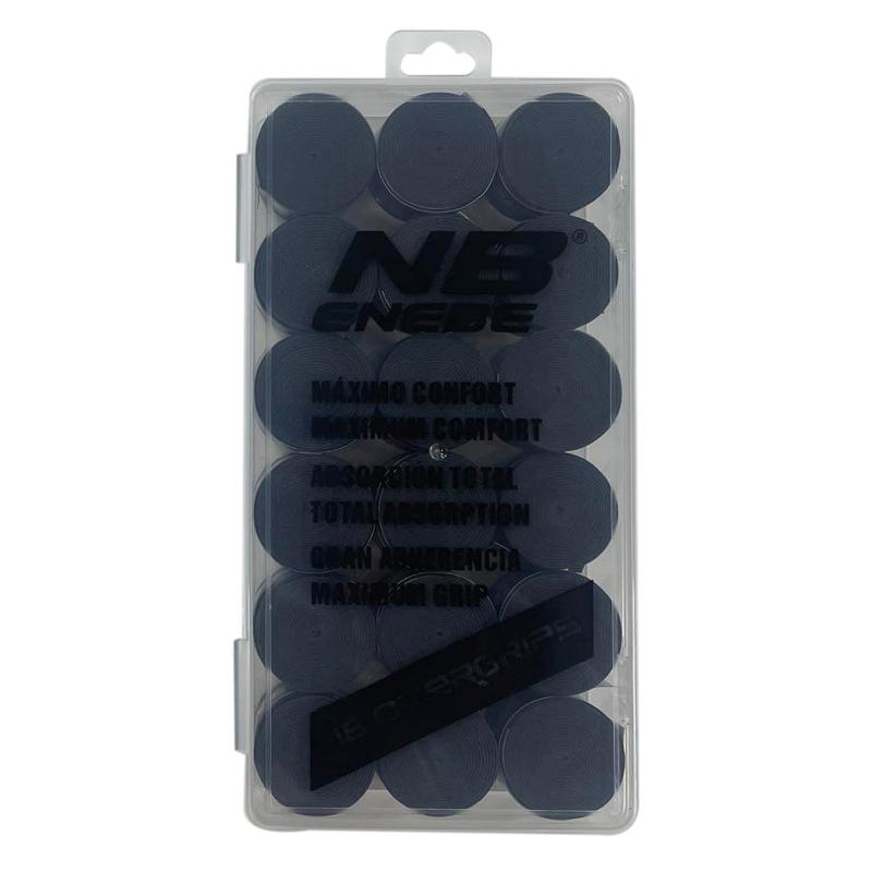 Caja Enebe 18 Overgrips Liso Negro