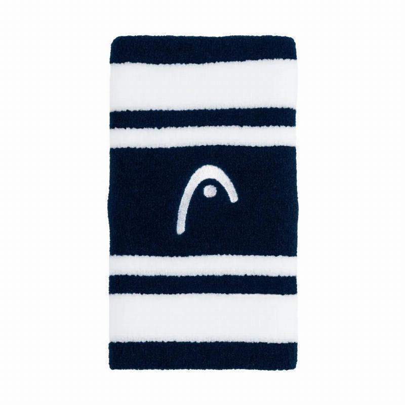 Munequeras Head Striped 5 Azul Marino Blanco 2 Unidades