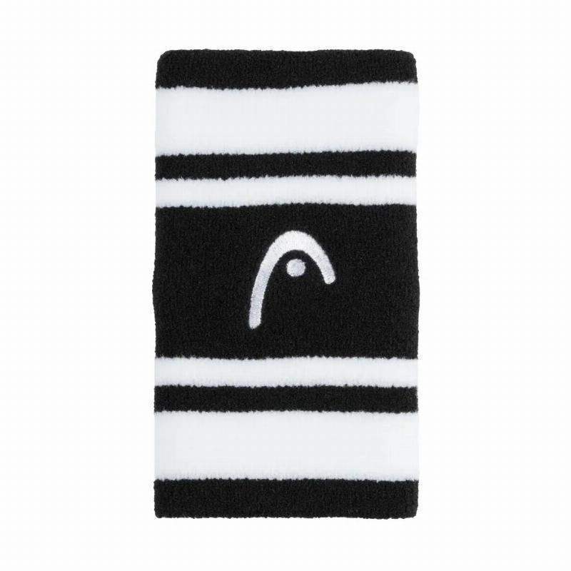 Munequeras Head Striped 5 Negro Blanco 2 Unidades