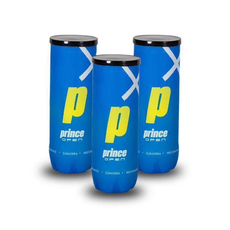 Pacote de 3 latas de bolas abertas Prince Padel