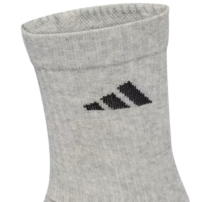 Calcetines Adidas Cushioned Crew Blanco Gris Negro 6 Pares