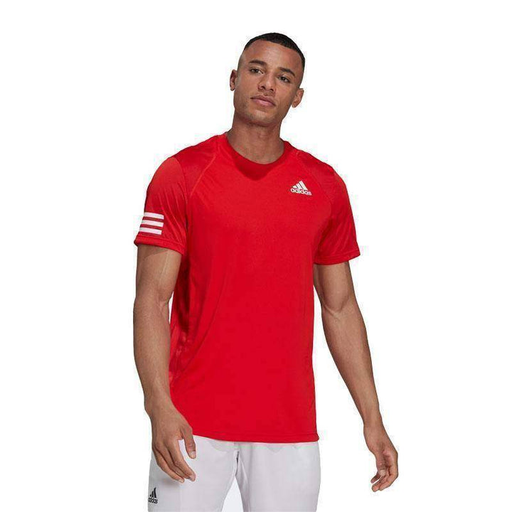 Camiseta Adidas Club 3 Stripes Rojo