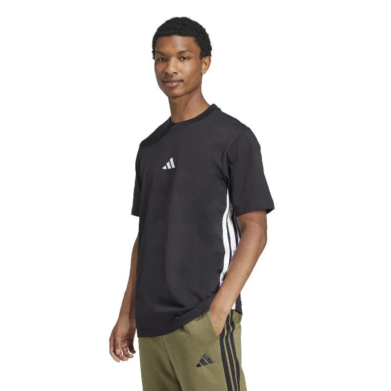 Camiseta Adidas Essentials Negro Blanco