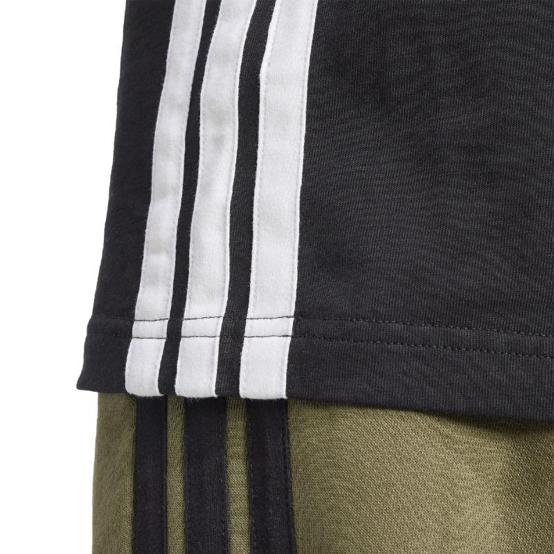 Camiseta Adidas Essentials Negro Blanco