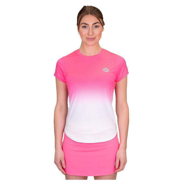 Camiseta Bidi Badu Crew Gradiant Tee Rosa Blanco Mujer