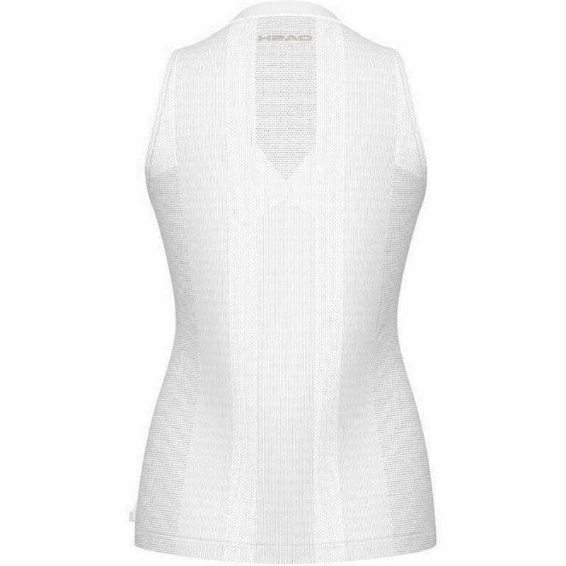 Camiseta Head Performance Blanco Plata Mujer
