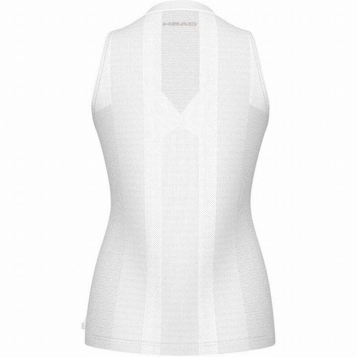 Camiseta Head Performance Blanco Plata Mujer
