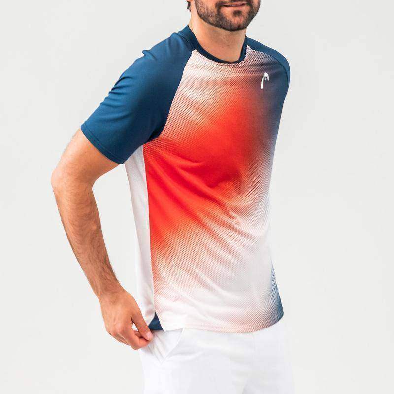 Camiseta Head Performance Print Mandarina