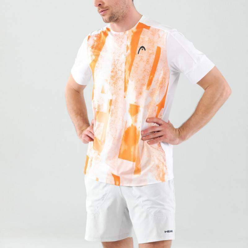 Camiseta Head Tech Naranja Print