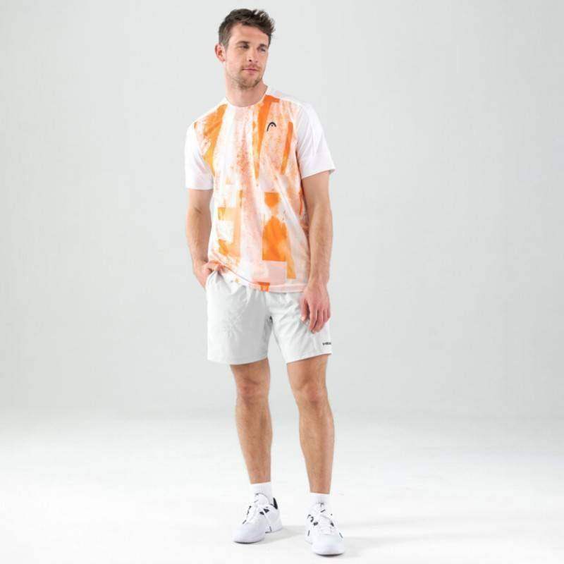 Camiseta Head Tech Naranja Print