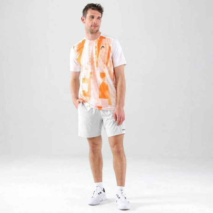 Camiseta Head Tech Naranja Print