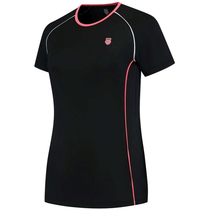 Camiseta Kswiss Hypercourt Crew 4 Negro Mujer