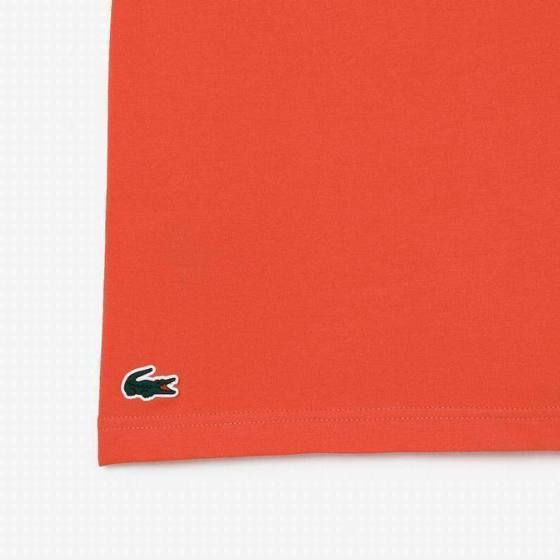 Camiseta Lacoste Sport Algodon Ecologico Naranja