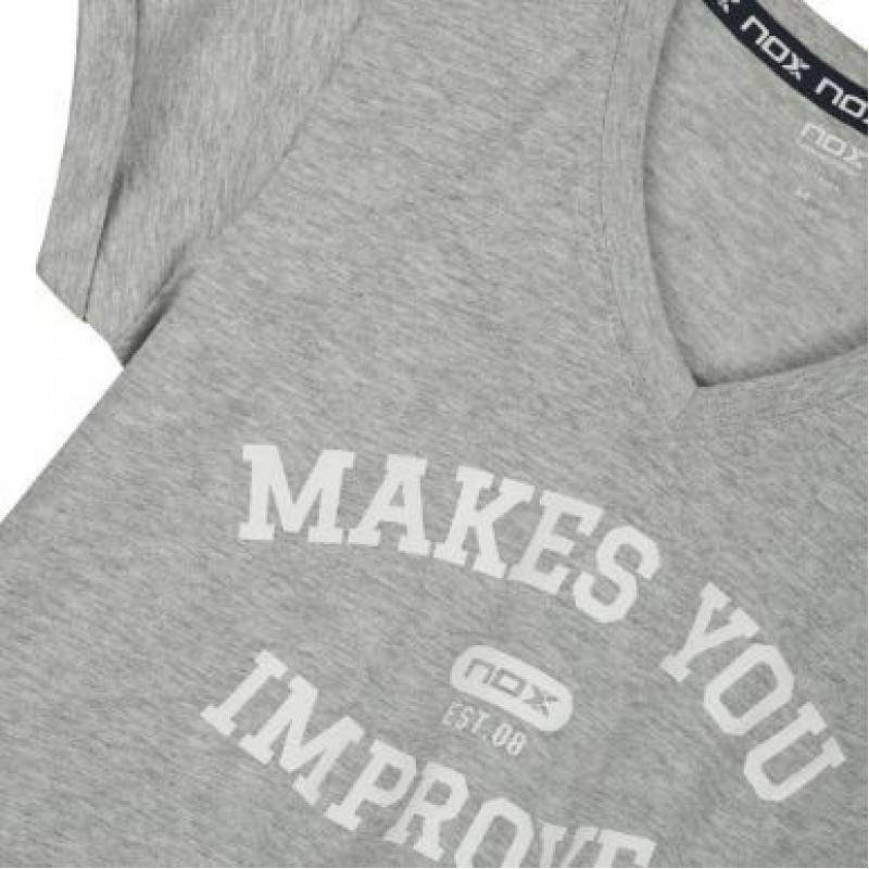 Camiseta Nox Mujer Basic Gris Vigore