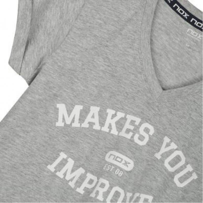 Camiseta Nox Mujer Basic Gris Vigore