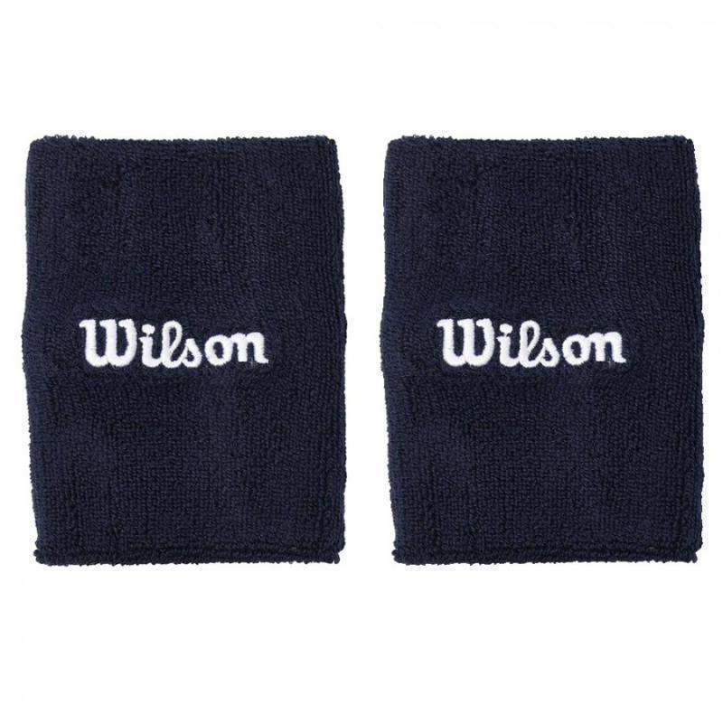 Muñequeras Wilson Wide Terry Azul Marino 2 Unidades