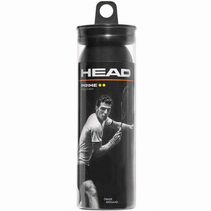 Pelota Squash Head Prime Doble Punto Amarillo 3 Unidades