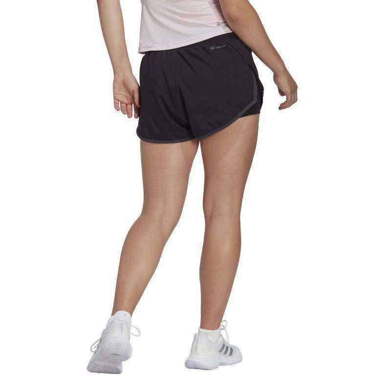 Short Adidas Club Negro Gris Mujer