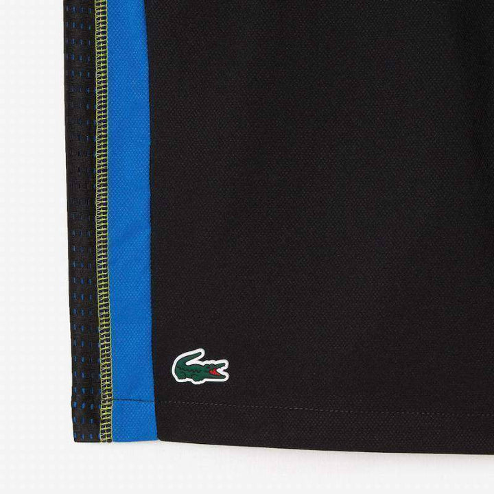 Short Lacoste Sport Negro Amarillo