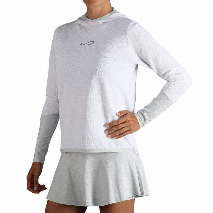 Sudadera Endless Breath Line Blanco Plata
