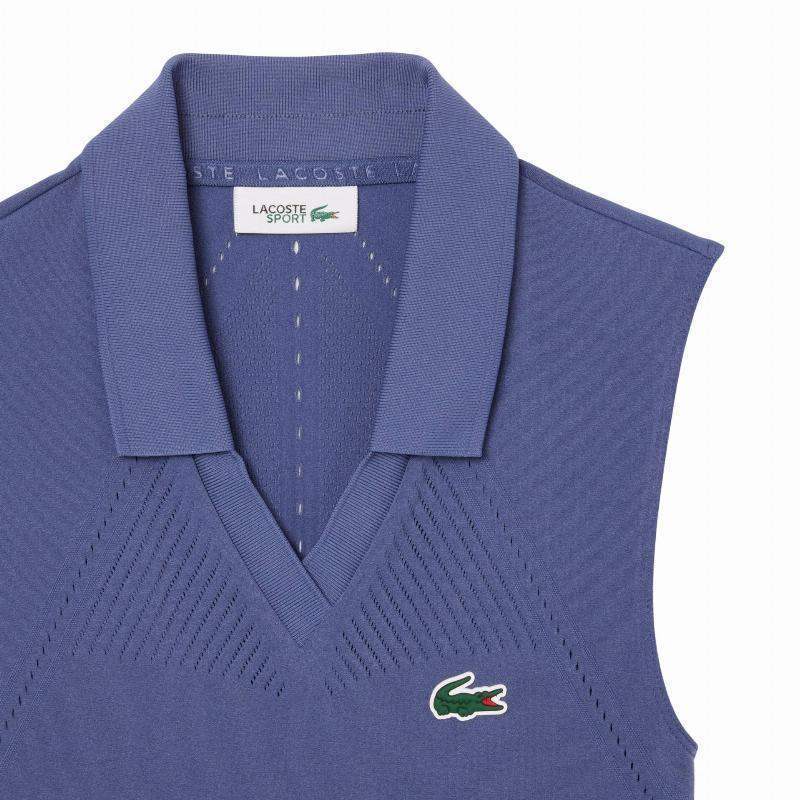 Vestido Lacoste Tenis Violeta Azul Claro