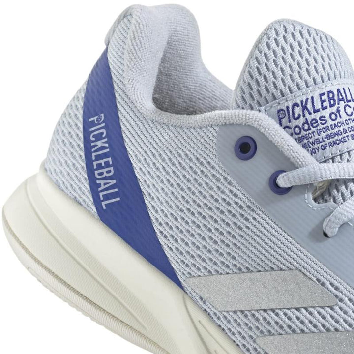 Zapatillas Adidas Pickleball Courtflash Azul Plata Mujer