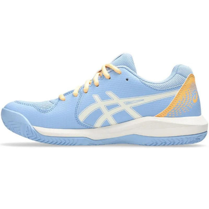 Zapatillas Asics Gel Dedicate 8 Padel Azul Stone Crema Mujer