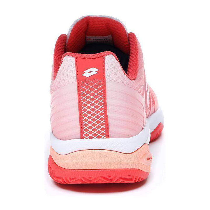 Zapatillas Lotto Mirage 300 Rojo Fluor Blanco Salmon Mujer