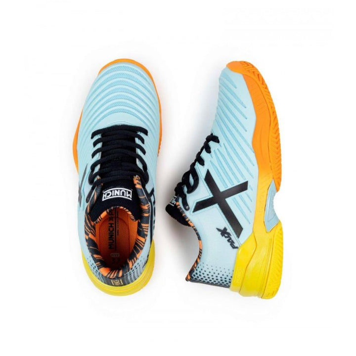 Zapatillas Munich Padx 58 Padel Gris Naranja Mujer