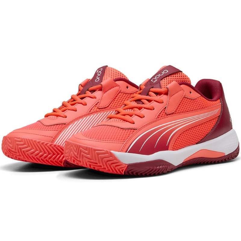 Zapatillas Puma Nova Court Rojo Burdeos Blanco