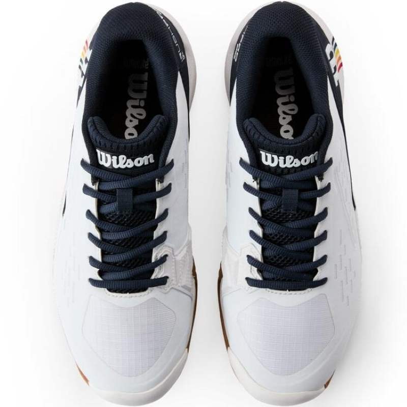 Zapatillas Wilson Rush Pro Ace Clay Blanco Azul Marino