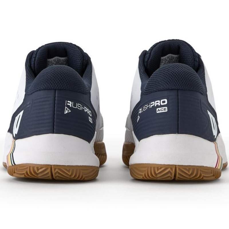 Zapatillas Wilson Rush Pro Ace Clay Blanco Azul Marino